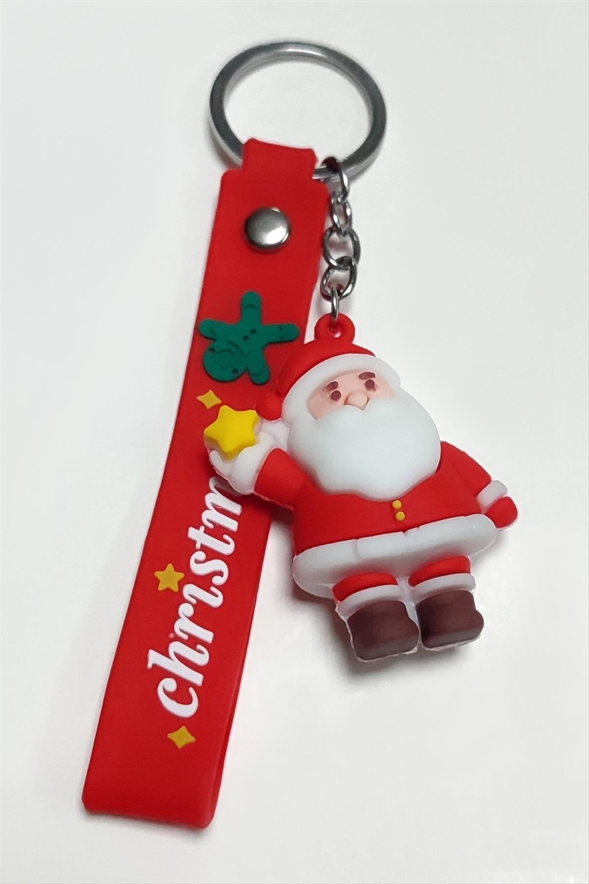Yılbaşı Noel Baba Silikon Anahtarlık