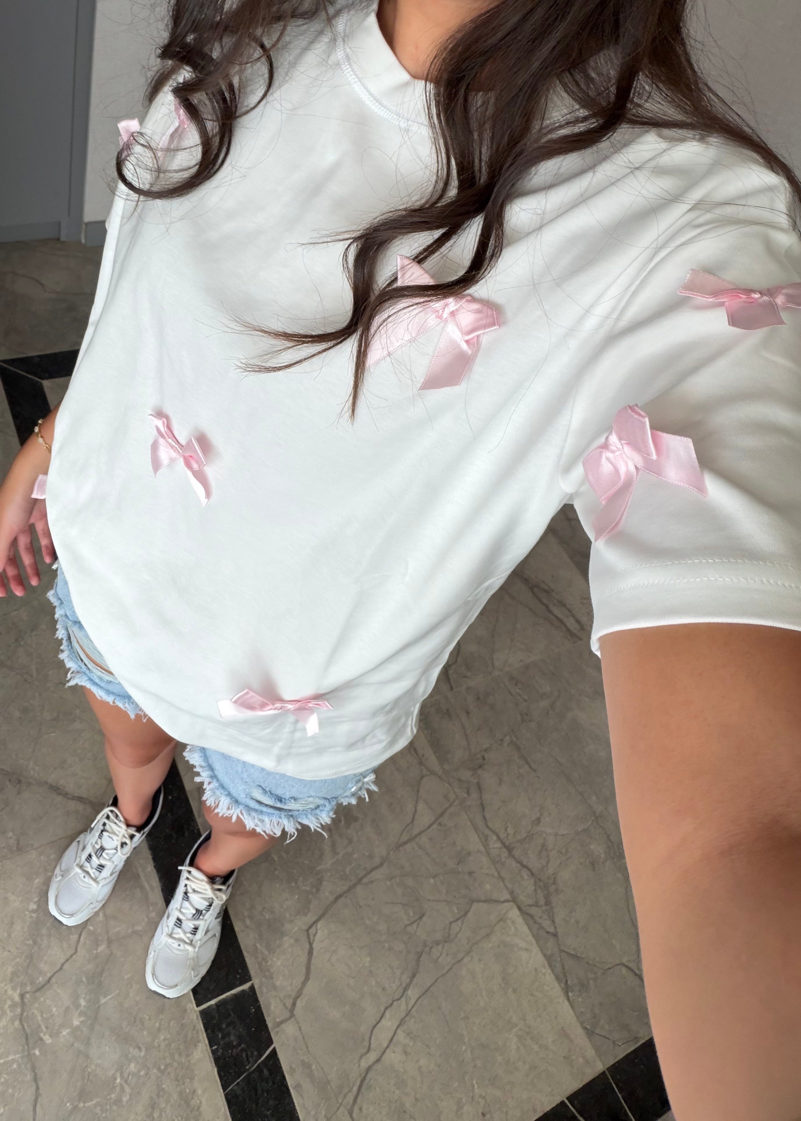 Fiyonk detaylı t-shirt