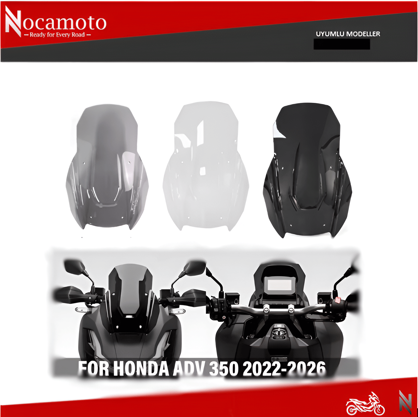 HONDA ADV350 Tur Camı Füme