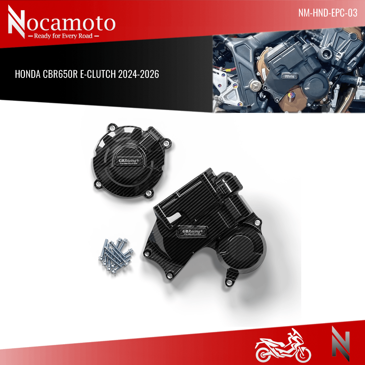 HONDA CBR650R CB650R 2024+ E-CLUTCH Motor Koruma Kapağı Seti