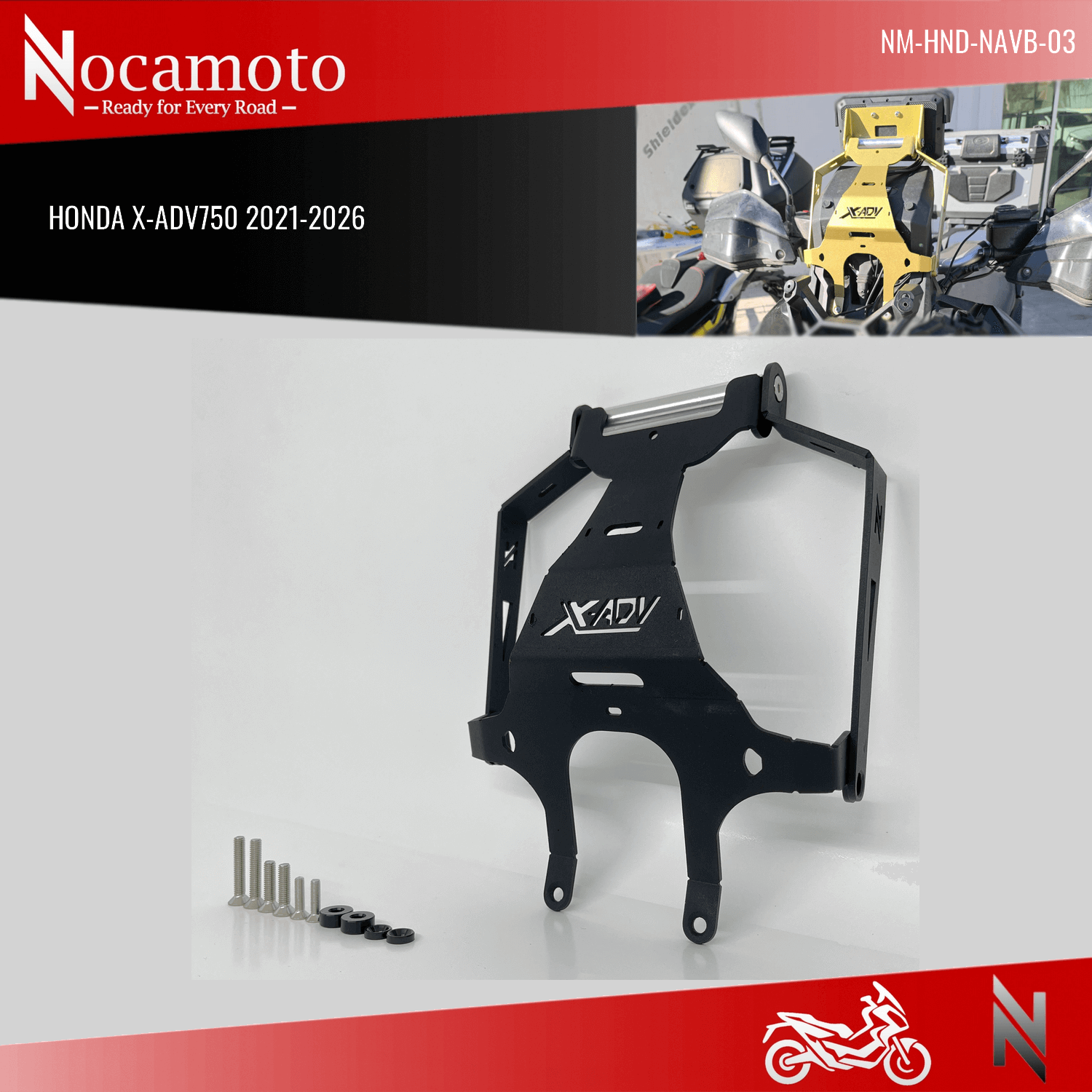 HONDA X-ADV750 Carplay, GPS, Telefon Navigasyon Bar Braket