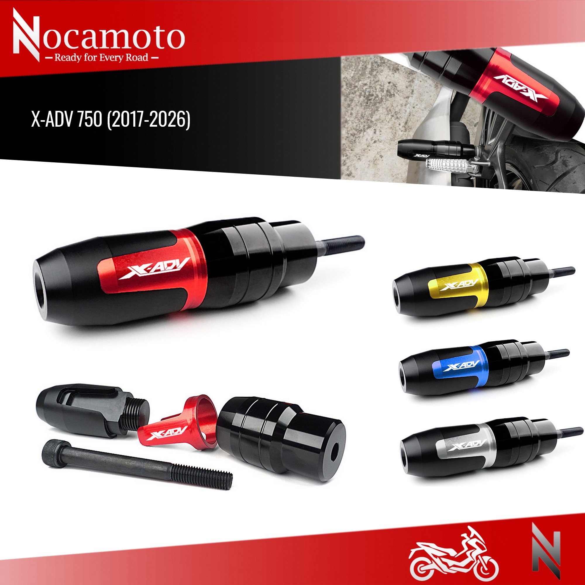 HONDA X-ADV750 Egzoz Koruma Takozu CNC Aluminyum+ABS