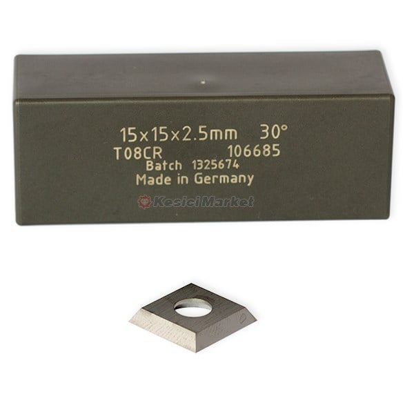 HM:15X15X2,5 T08CR (T04MG-CR) KARE JİLET BIÇAĞI - 4 KENAR KESER