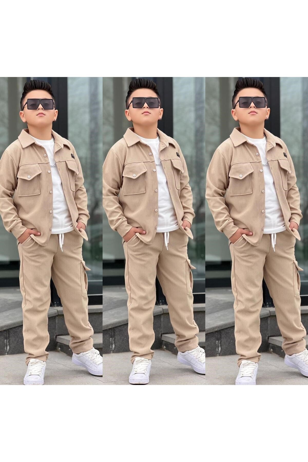 Erkek Çocuk 3 Parça Garson Boy Takım Kombin