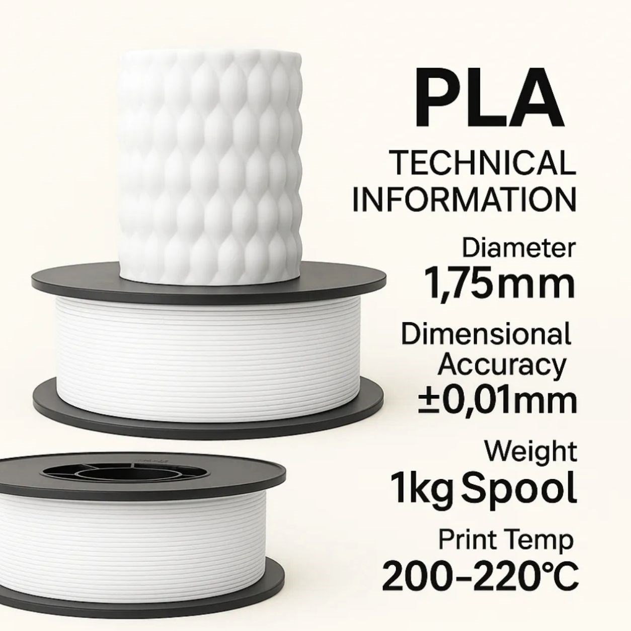Filetto PLA+ 3D Filament – 1.75mm – 1KG – AMS Uyumlu