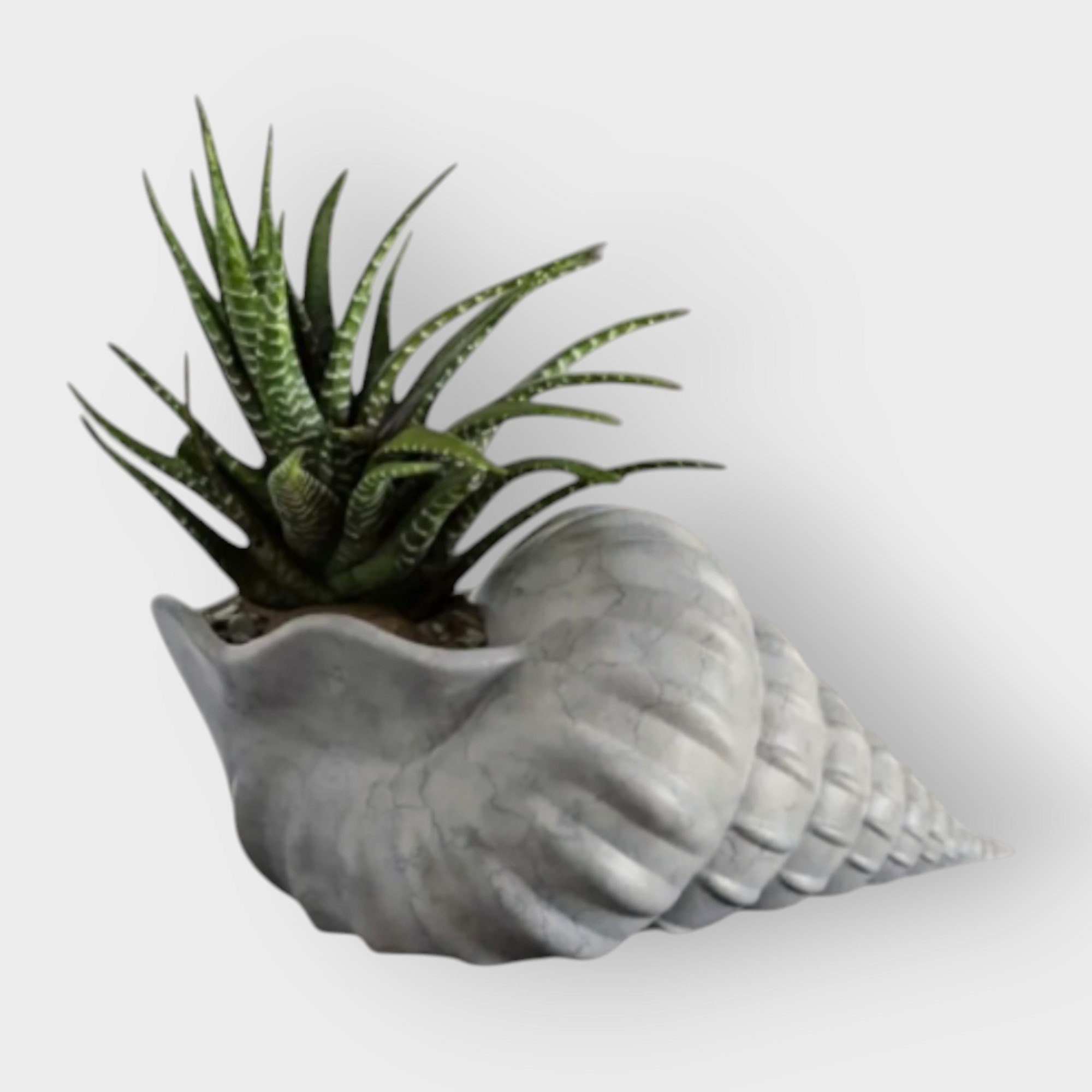 İskandi̇nav Deni̇z Kabuğu 3D Mermer Desenli̇ Vazo 20 CM