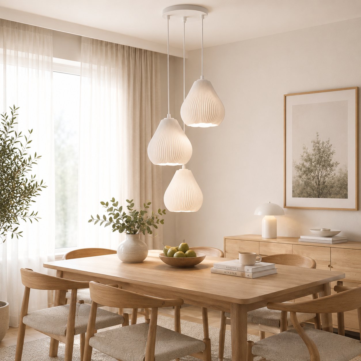 Lumi̇nera Salon Oturma Odasi Üçlü Sarkıt Avize – Salon Aydınlatması 70 CM