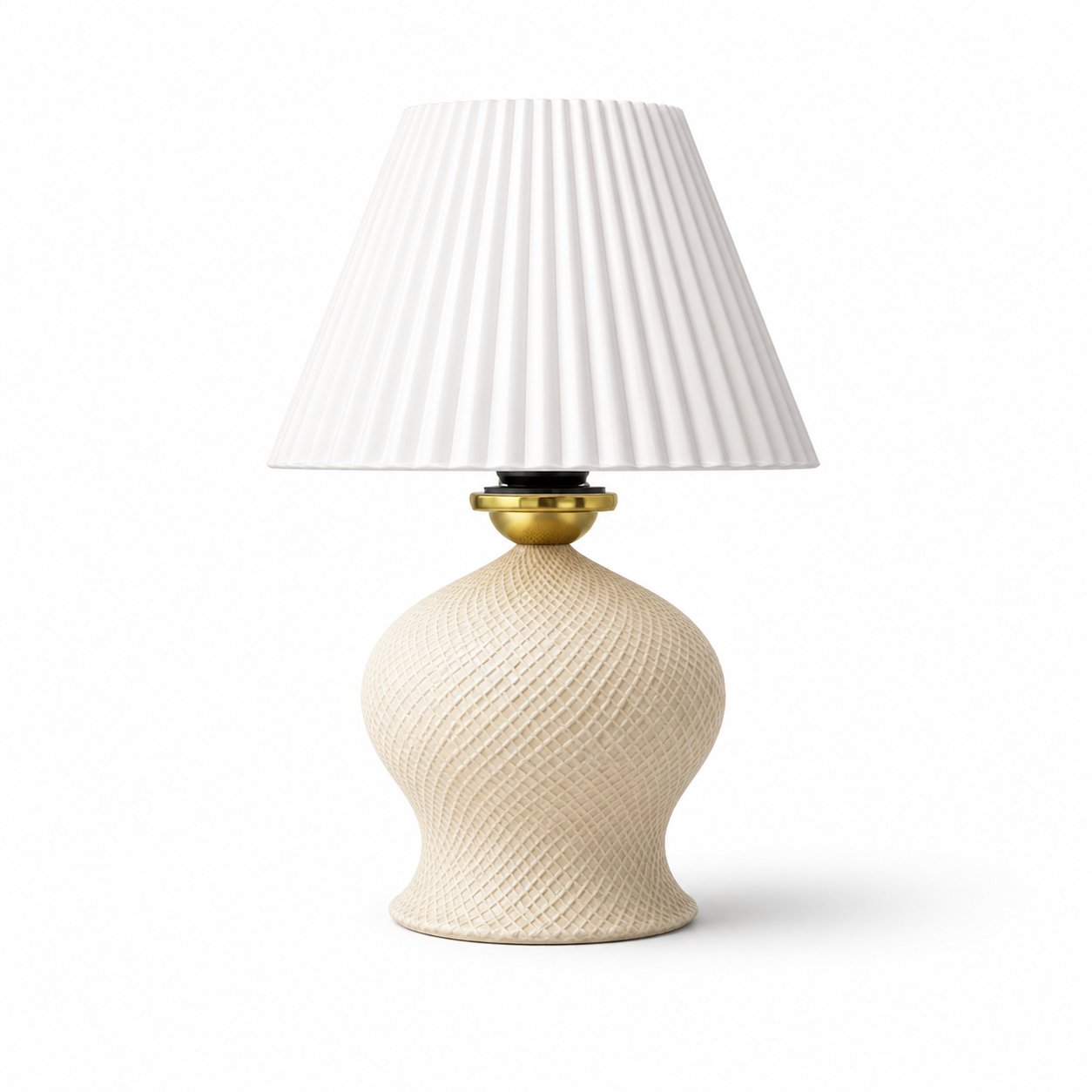 Luxury Tasarımlı Abajur – Yatak Odası ve Çocuk Odası İçin Dekoratif Aydınlatma 31x45 CM Alt Krem