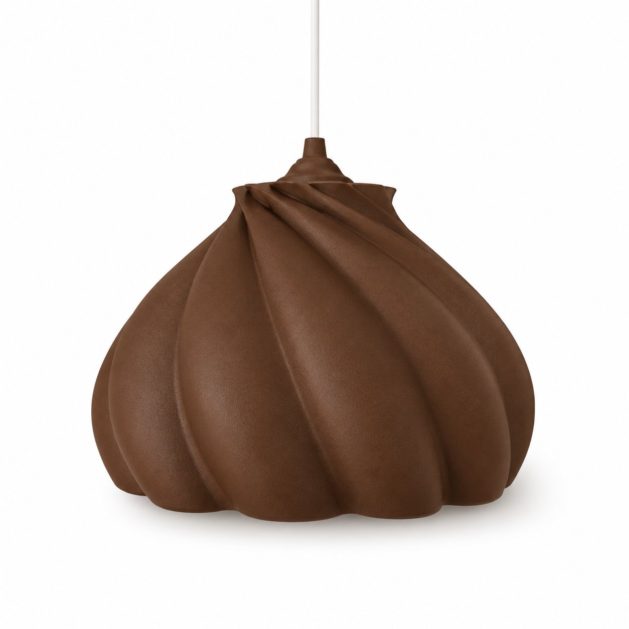 Pumpkin Tekli Avize Yatak Odası Mutfak Sarkıt Avize – Salon ve Oturma Odası Aydınlatması 25X25 CM Kahverengi