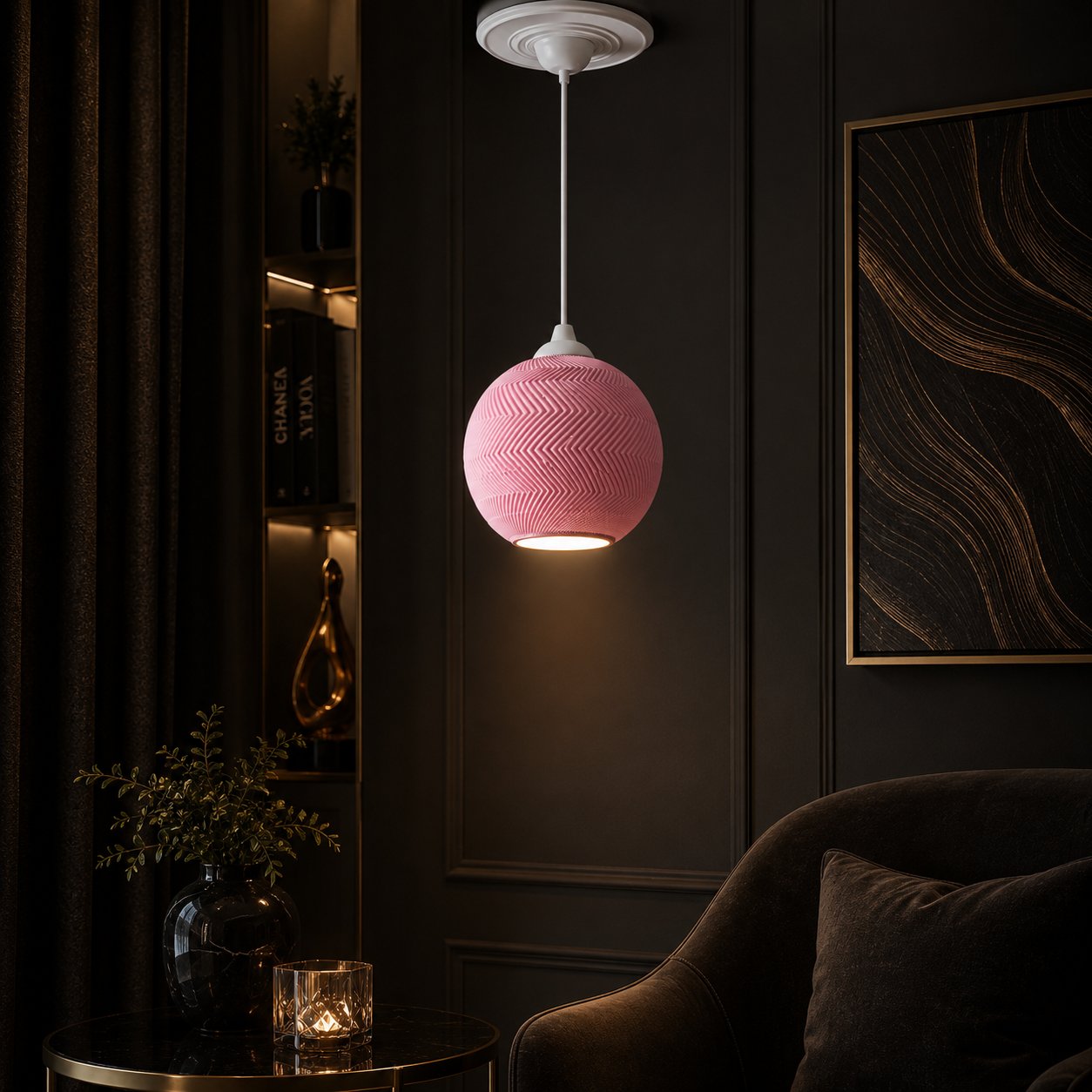 Sarkıt Avi̇ze Çocuk Odası Mutfak Salon Aydınlatması 14 X 15 CM Pembe