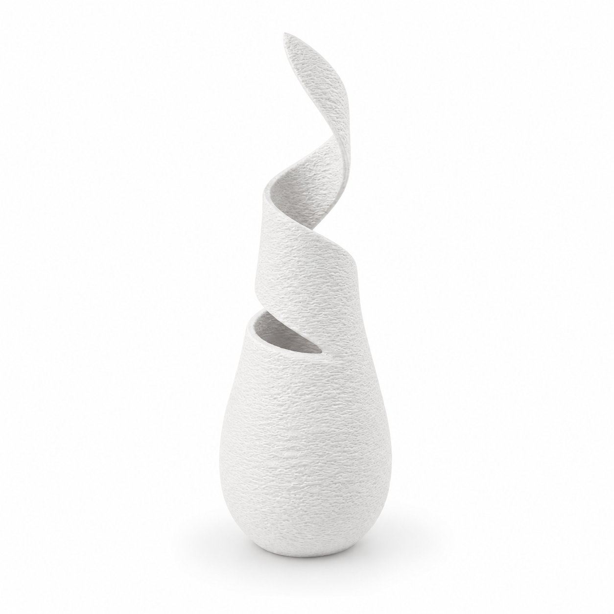 Sarmal Beton Dekorati̇f Vazo 3D Beyaz