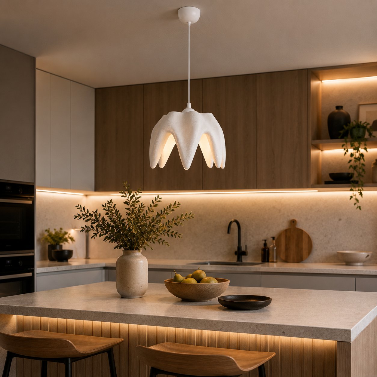 SİRİUS Beton Görünümlü Tekli Sarkıt Avize – Modern Salon ve Oturma Odası Aydınlatması Beyaz