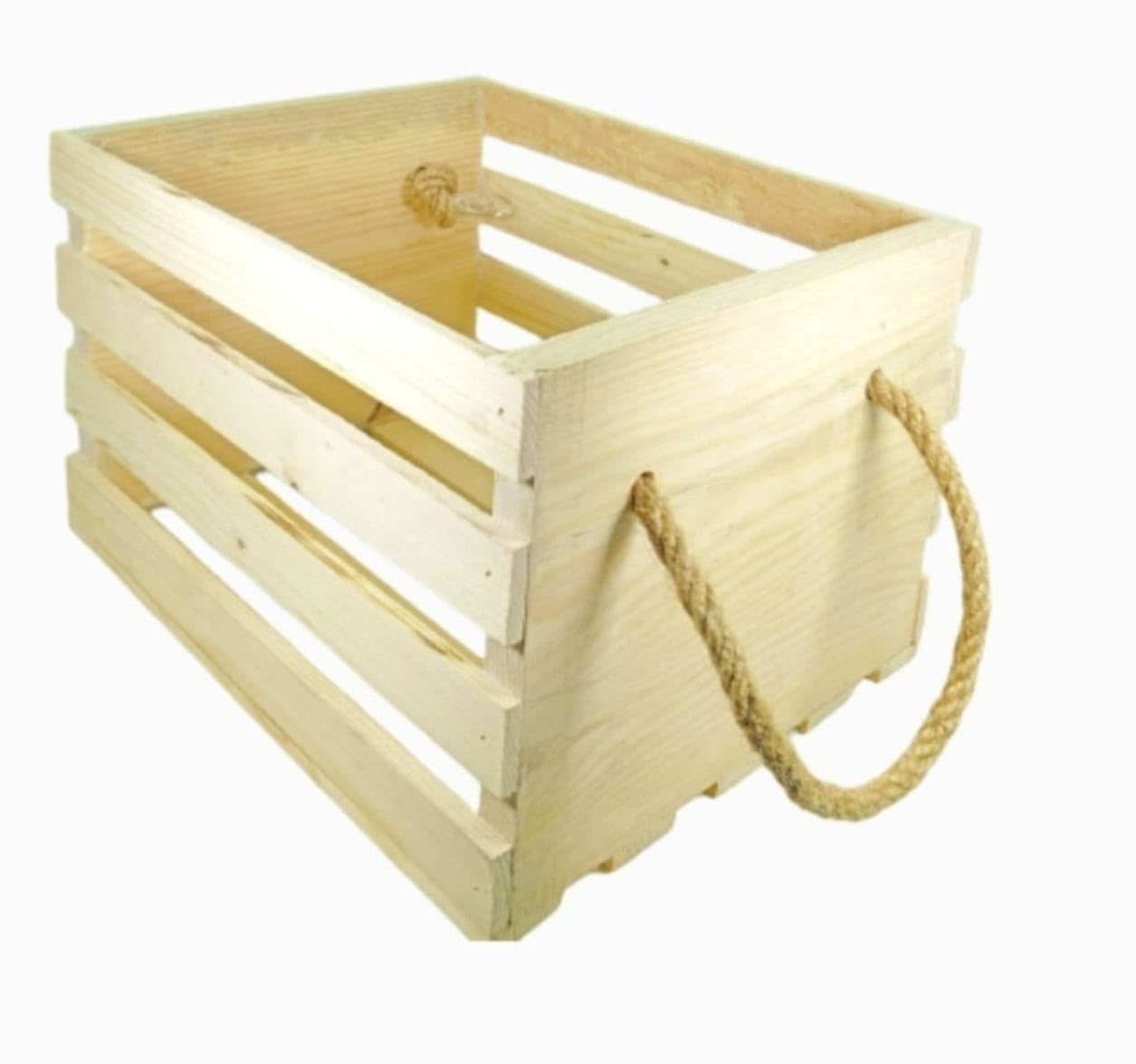 TIGEA Eskitme Vernikli Halat Kulplu Dekoratif Ahşap Kasa 30x23x19 cm Rustik Organizer