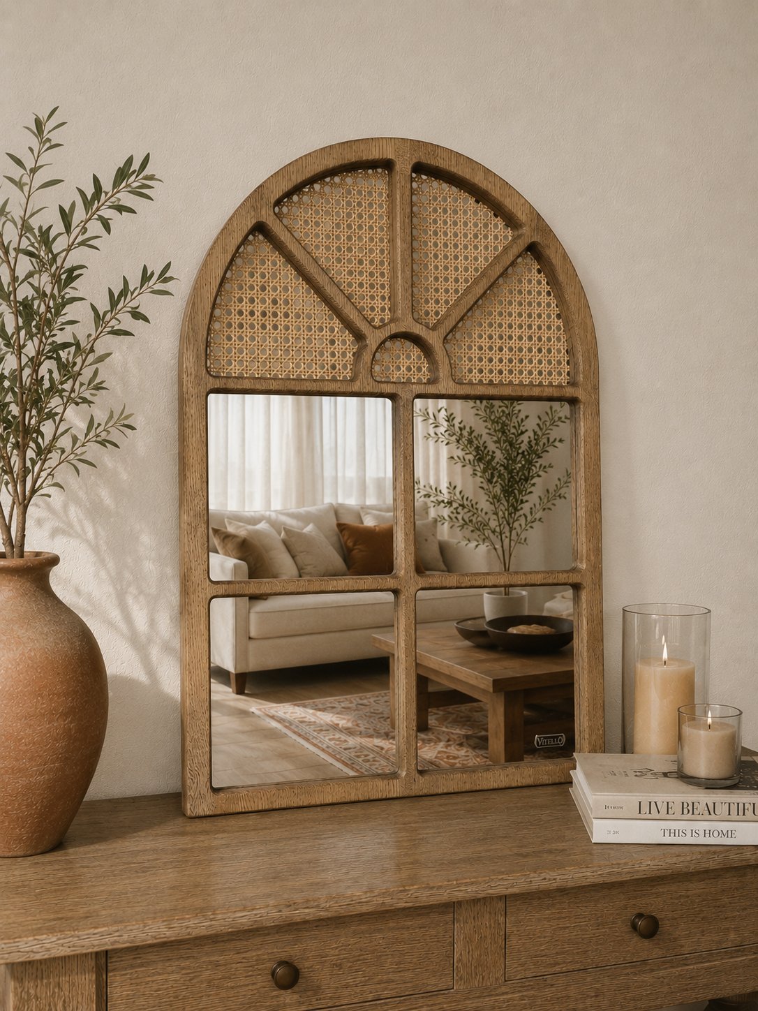 CHESTNUT RUSTICANA WINDOW MIRROR