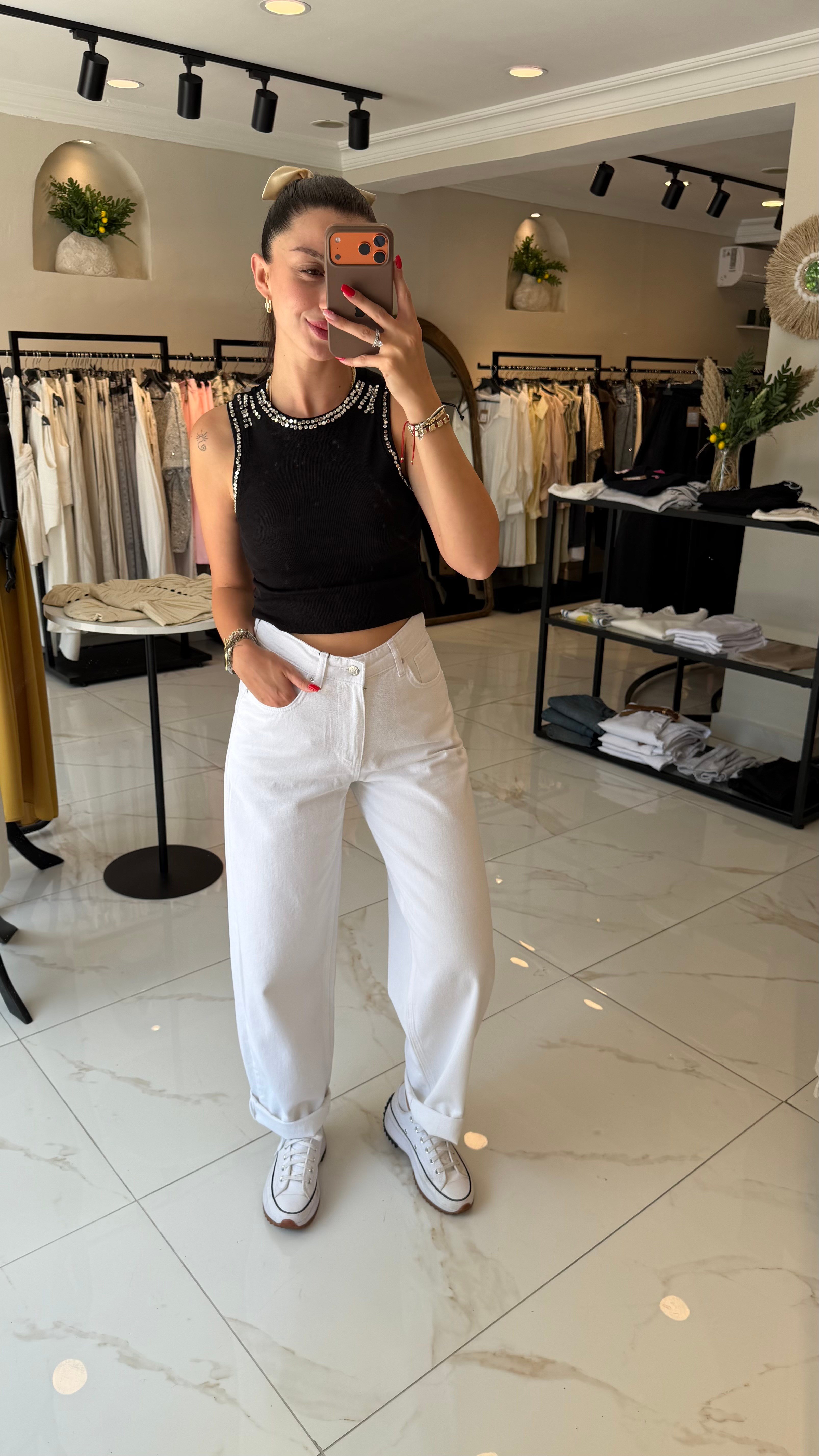 BAGGY BEYAZ JEAN