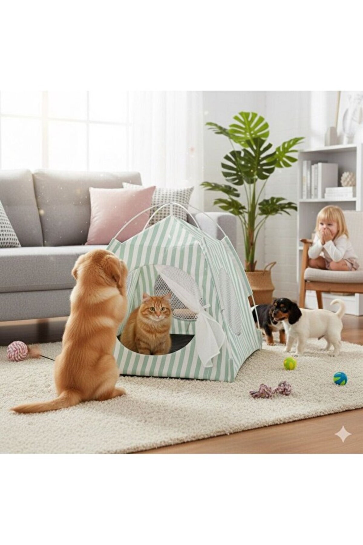 Evcil Hayvan Oyun Çadırı Dinlenme Çadırı Eğlenceli Oyun Saklambaç Çadırı Kedi Çadır Köpek Çadır