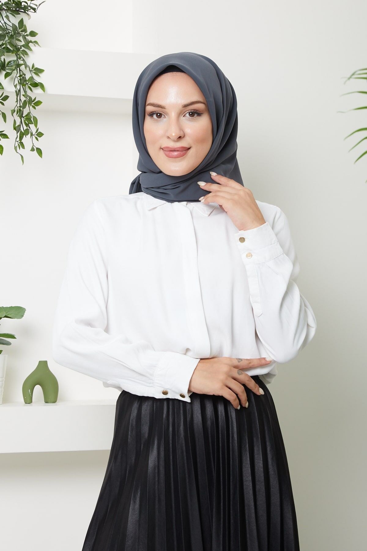 140. cm Medine İpeği Eşarp