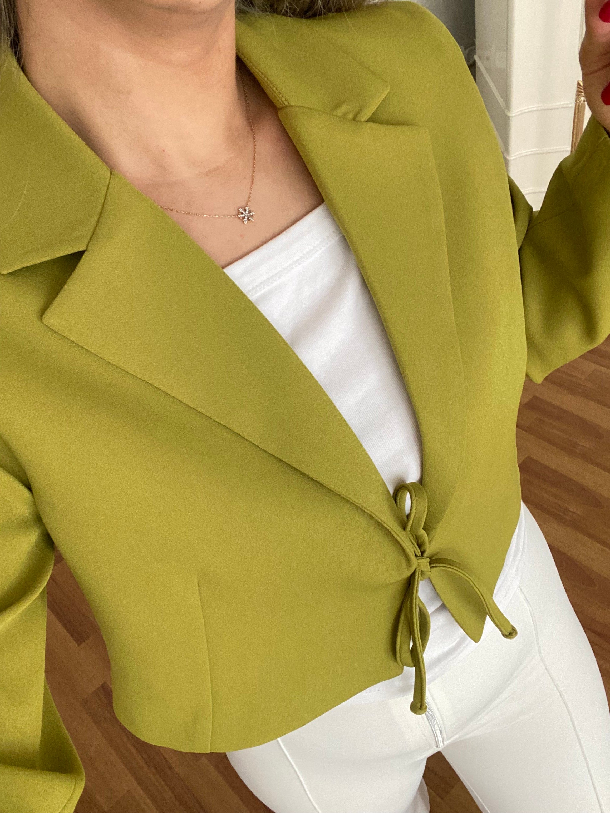 YEŞİL BLAZER CEKET
