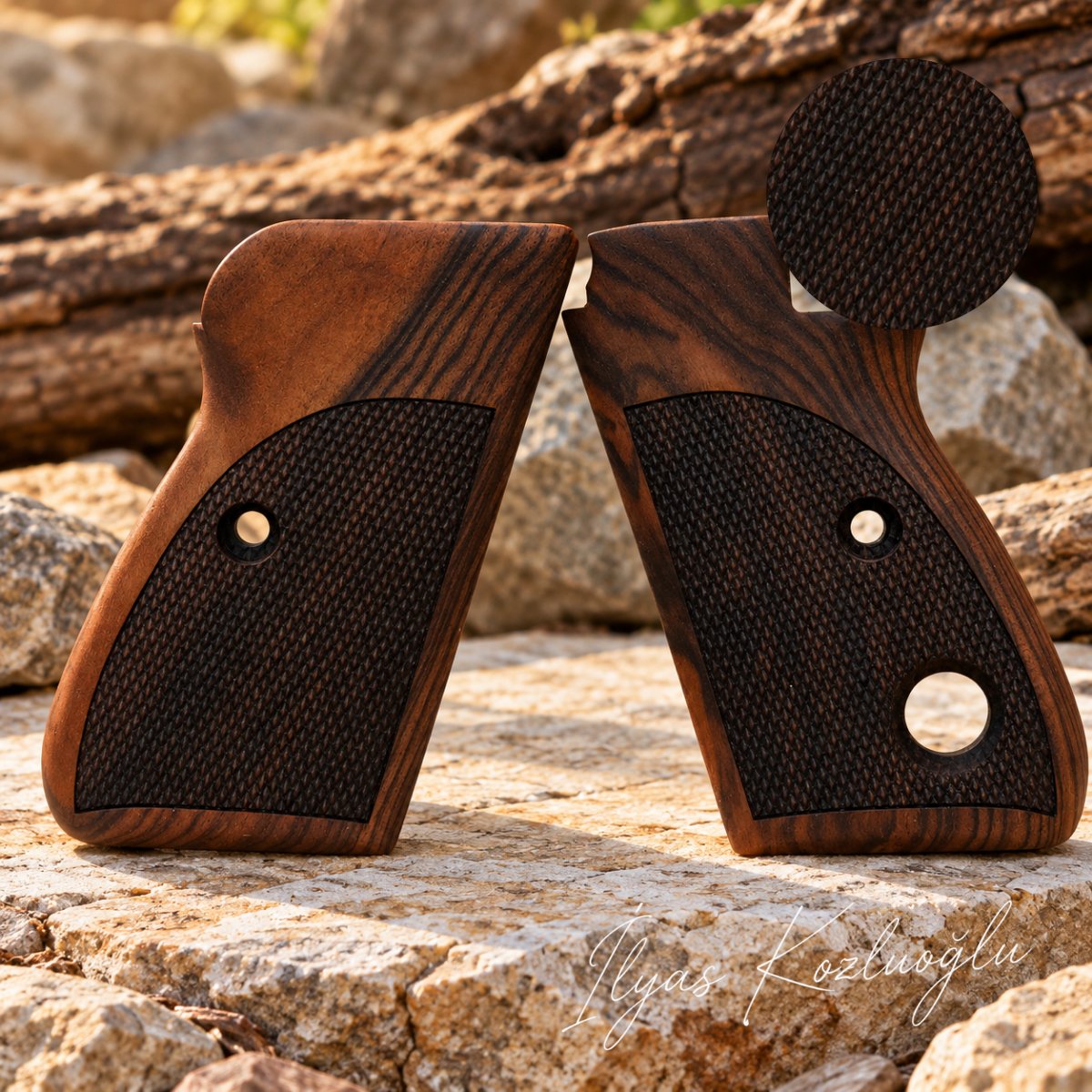 Beretta Mod 70 Ceviz Kabza Yüzey Baklava Desenli Logosuz