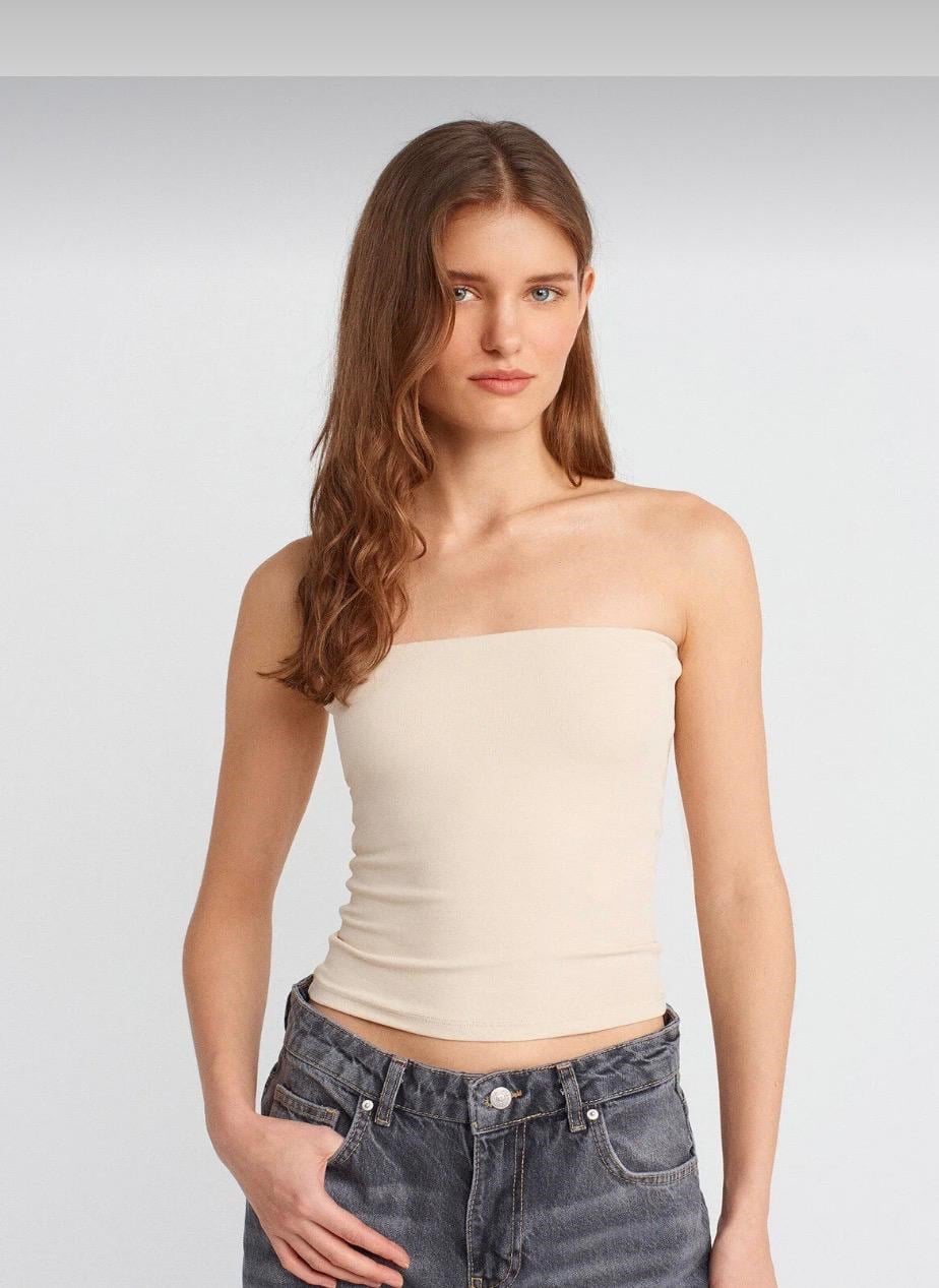 Ten rengi straplez crop