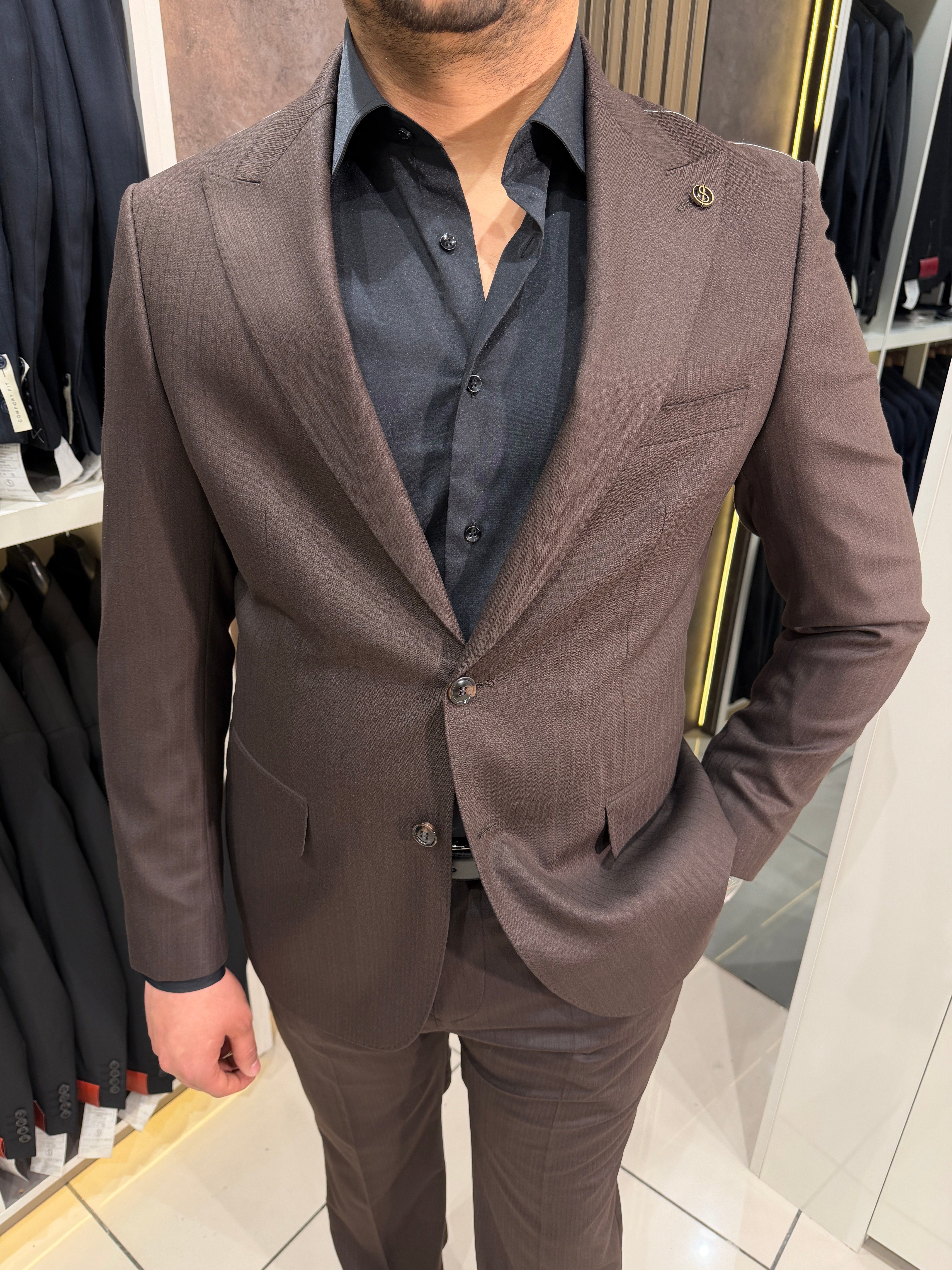 Bruno Takım Elbise | Kahve