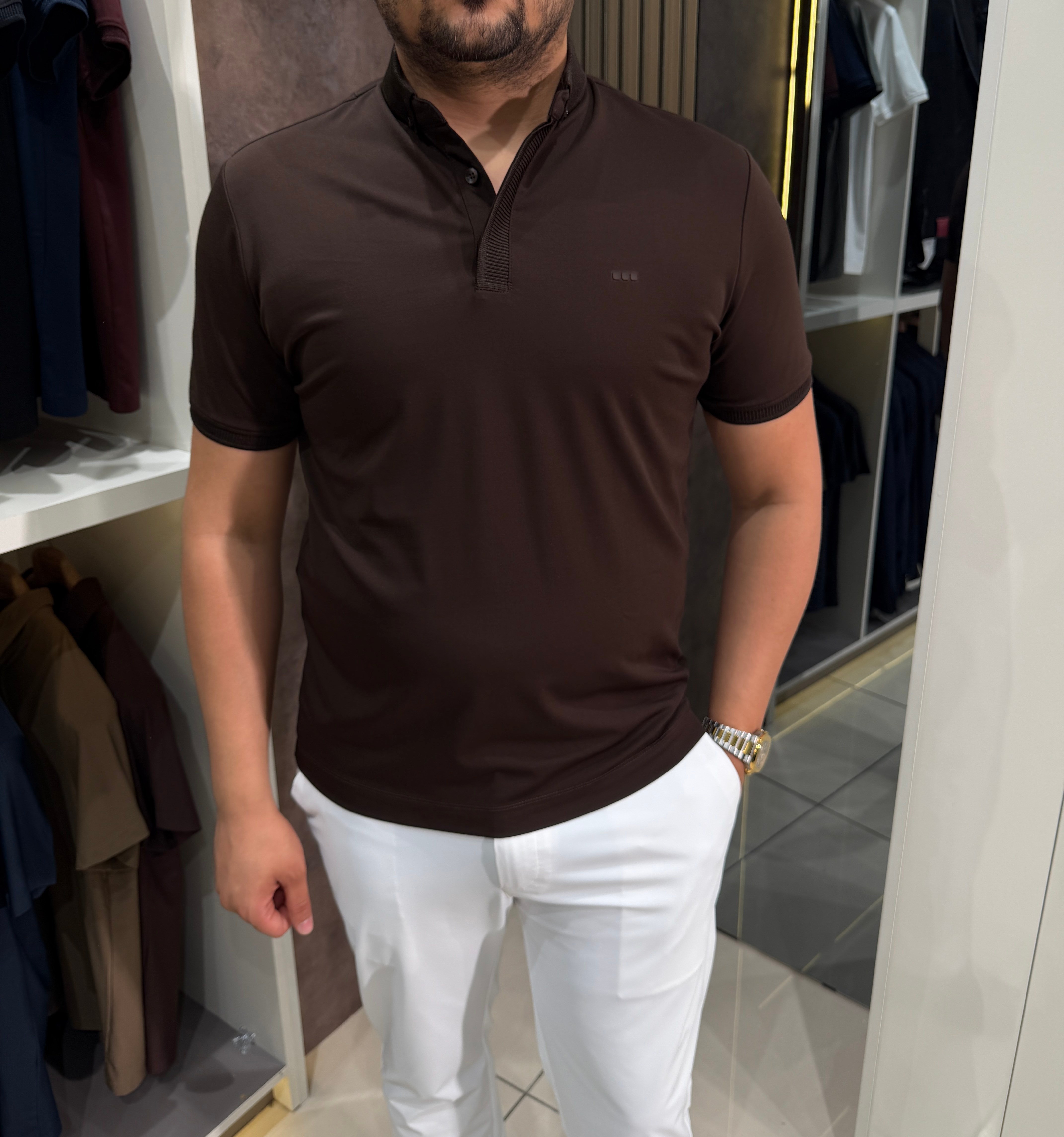 Dry Touch Polo Yaka T-shirt | Kahve