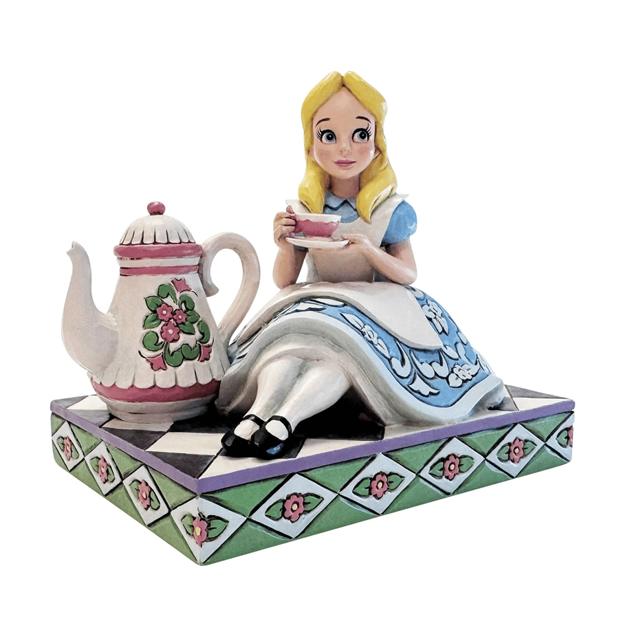 Alice With Teapot Lisanslı Figür Biblo Enesco Orijinal Lisanslı Koleksiyon Ürünü
