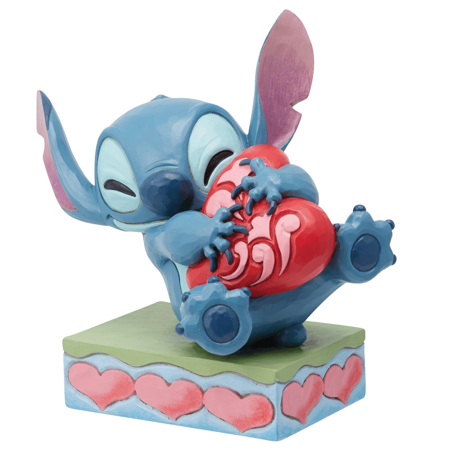 Disney Kalbe Sarılmış Stitch Figür Biblo