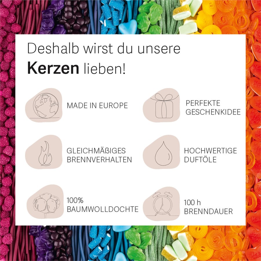 Haribo Şeftali Cenneti Kokulu Mum