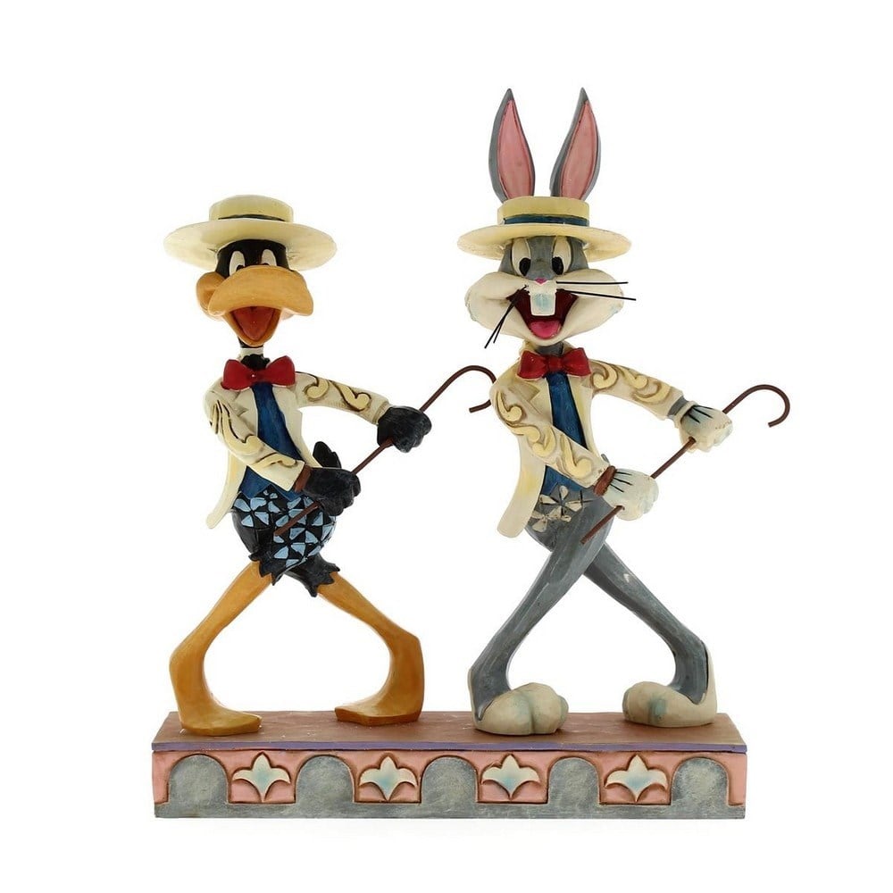 Looney Tunes On with the Show Bugs Bunny  Daffy Duck Dekoratif Figür Biblo