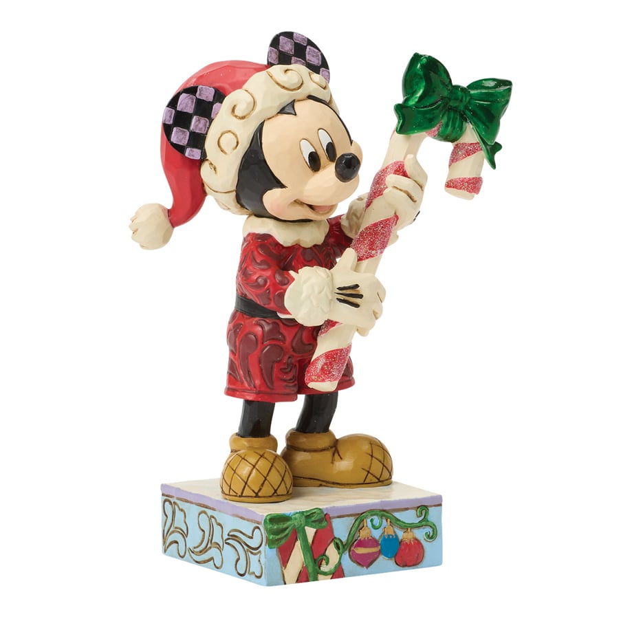 Mickey With Candy Cane Lisanslı Figür Biblo Enesco Orijinal Lisanslı Koleksiyon Ürünü