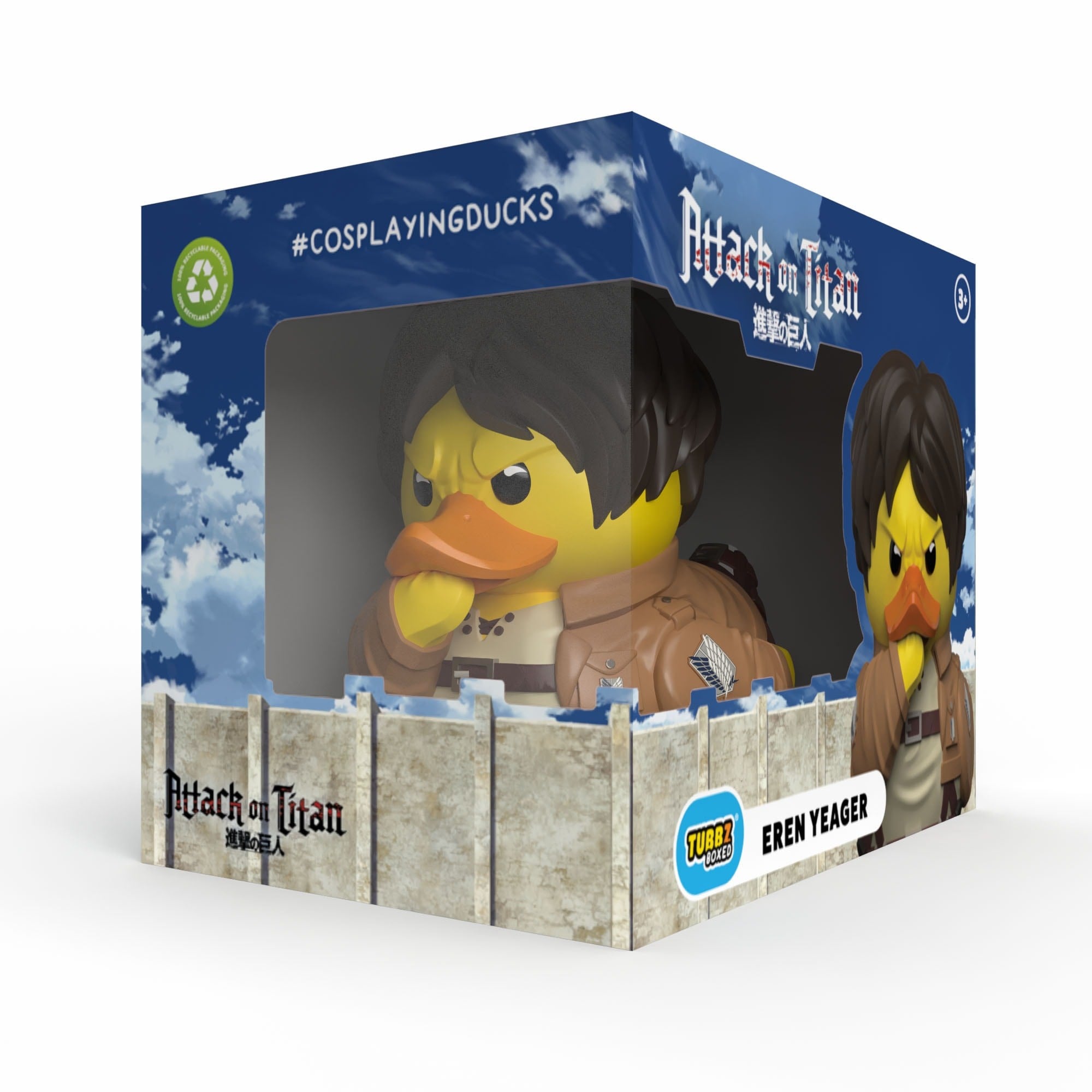 Tubbz Attack on Titan Eren Yeager Boxed Lisanslı Cosplay Ördek Collectible Figür