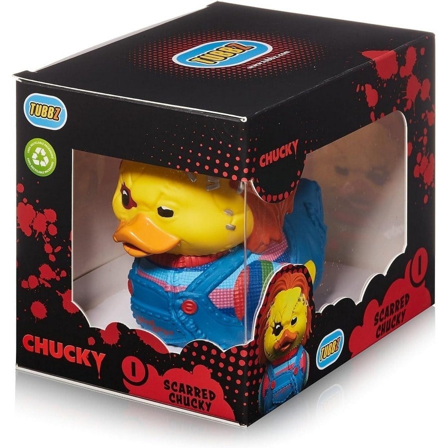 Tubbz Childs Play Boxed Chucky Scarred Lisanslı Cosplay Ördek Collectible Figür