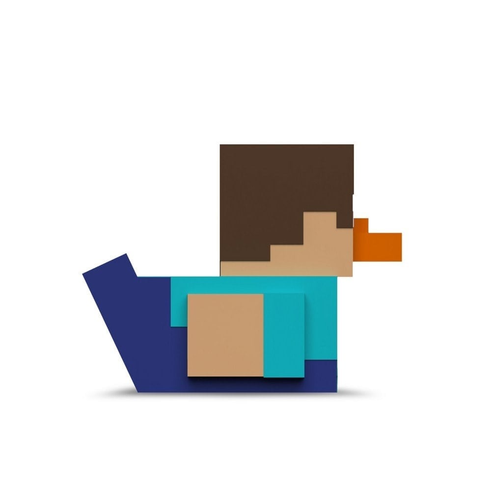 Tubbz Minecraft MINI Steve Lisanslı Cosplay Ördek Collectible Figür