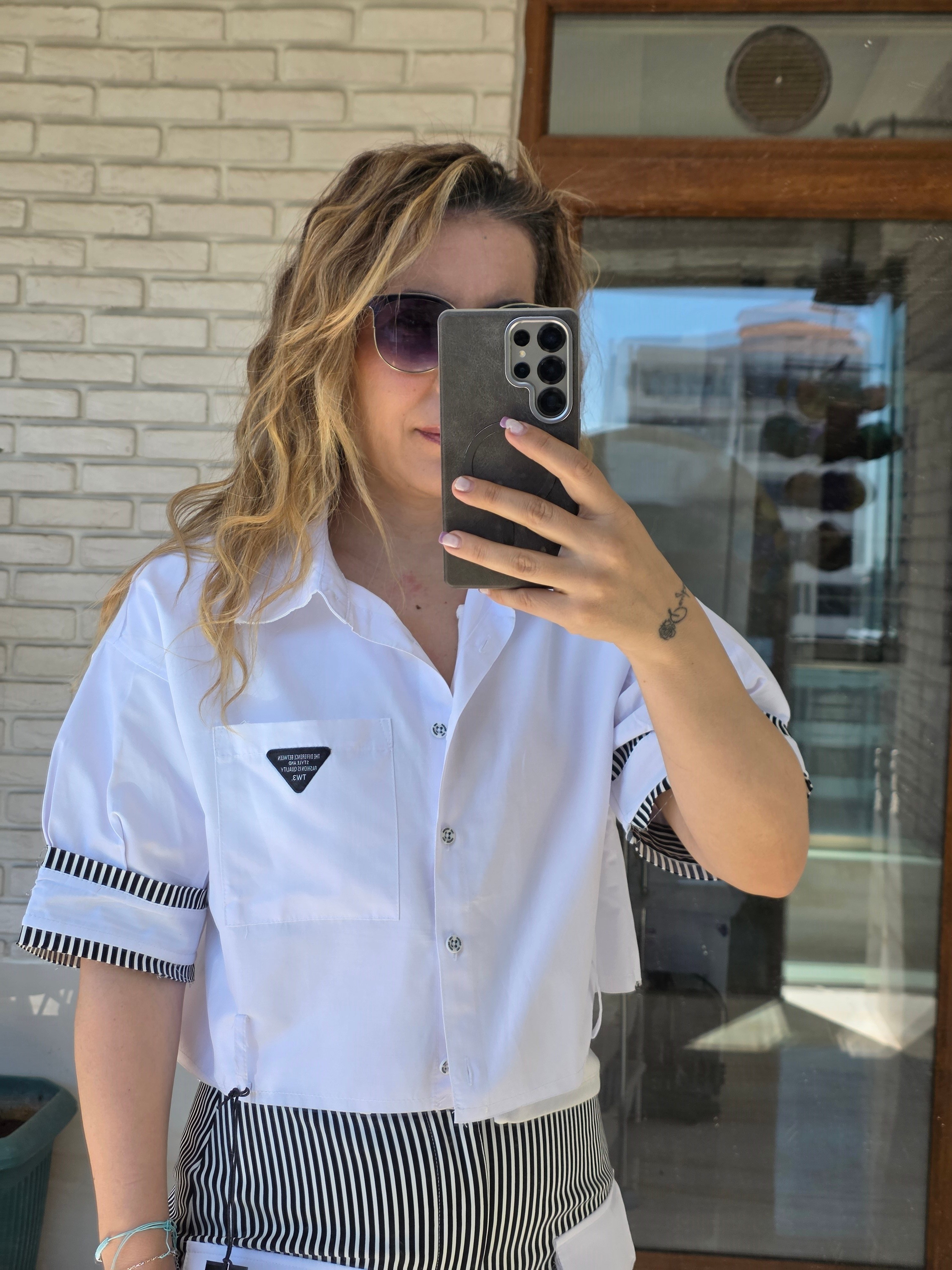 Çizgili Tasarım Gömlek