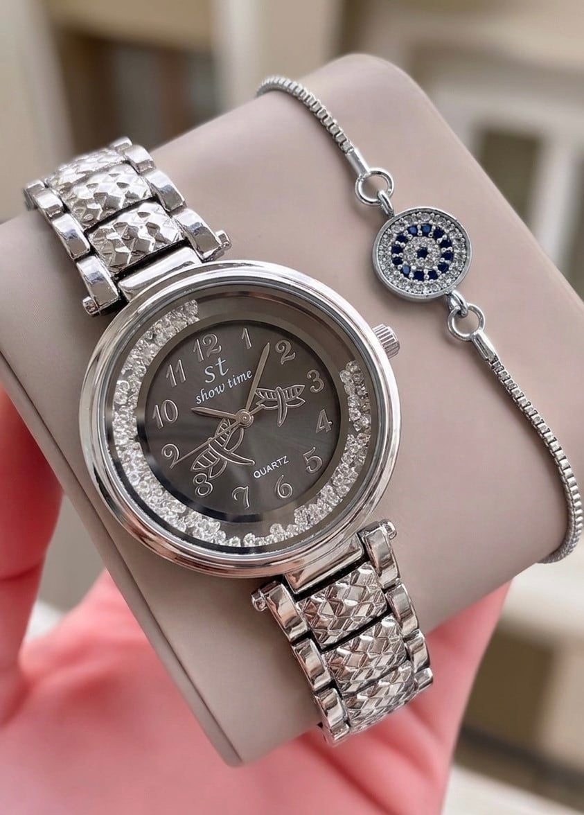 ARILI | GÜMÜŞ-SİYAH ST107