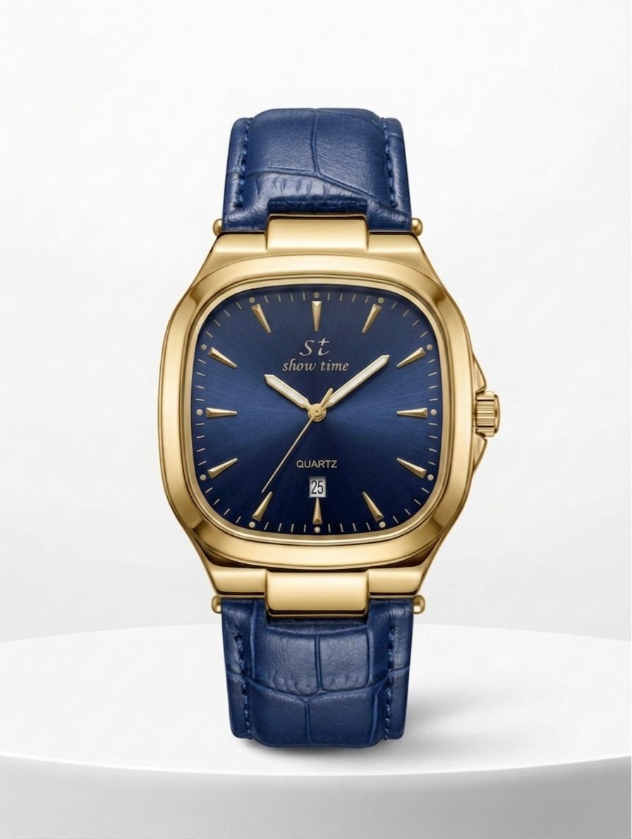 KARE DERİ | GOLD-MAVİ ST350