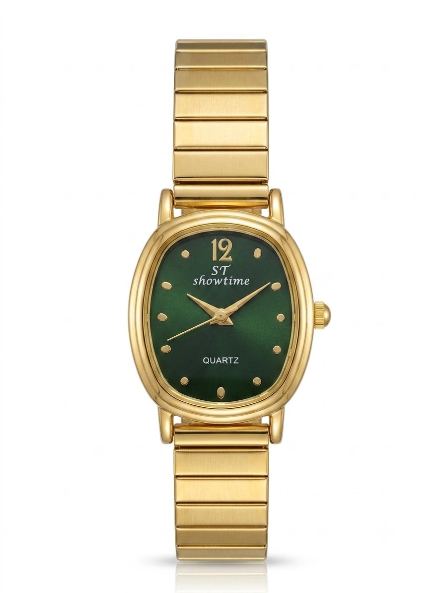 SHOWTİME Bayan Oval Yaylı Gold yeşil ST591