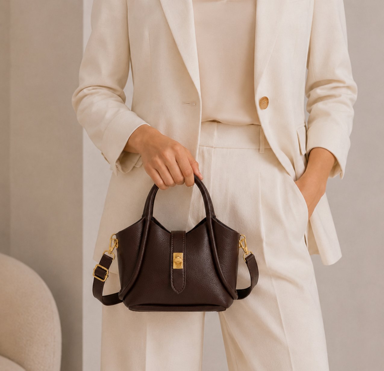 Vera Koyu Kahve Mini Bag Kadın Omuz Çantası
