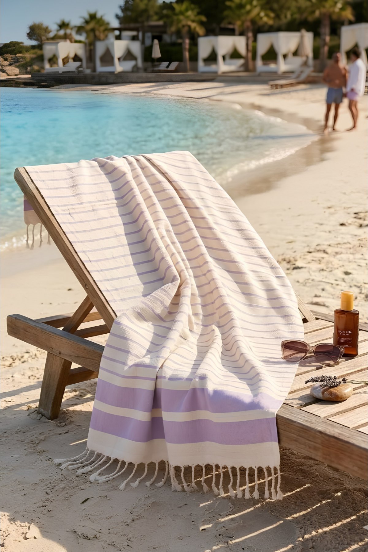 Aqua Bambu Lila 90x190 Hamam Sauna Plaj Peştemali