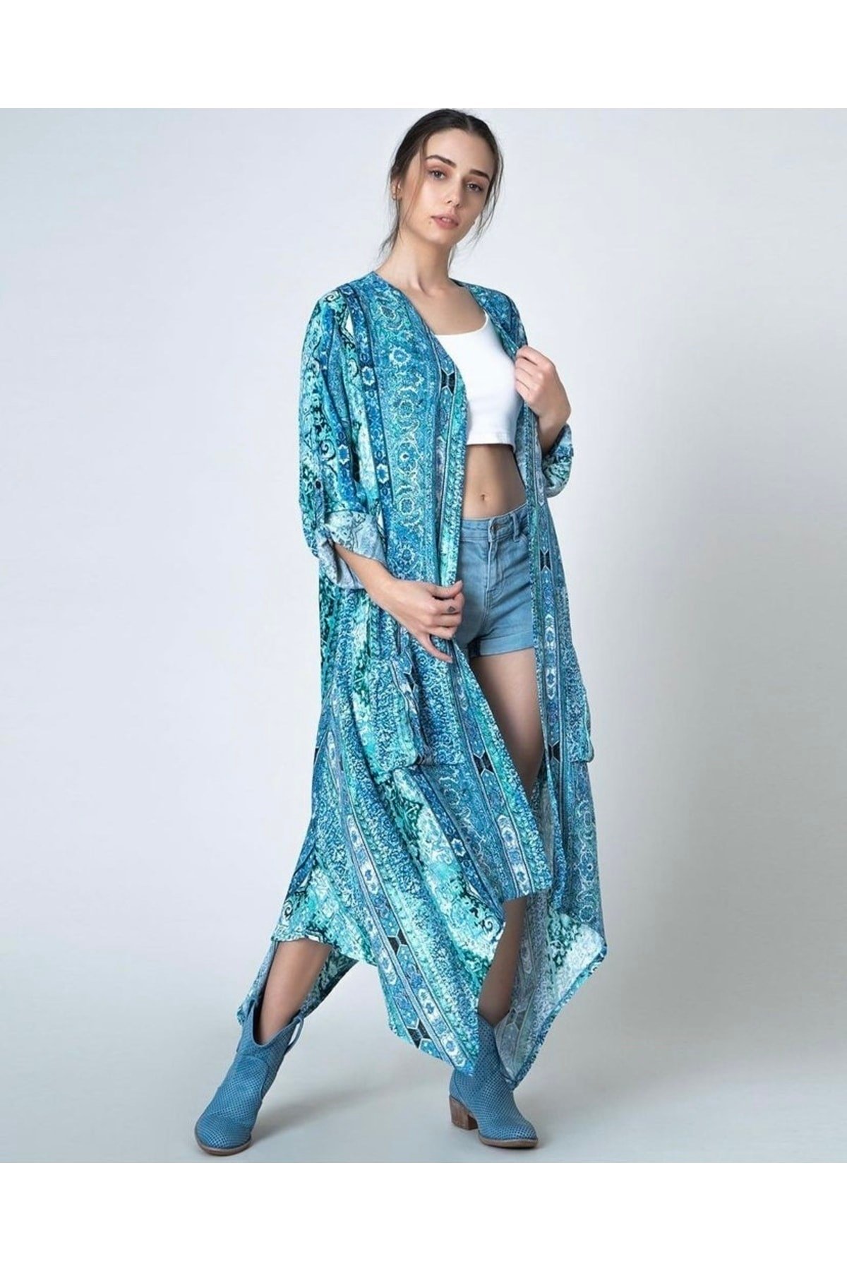Asimetrik Uzun Kimono