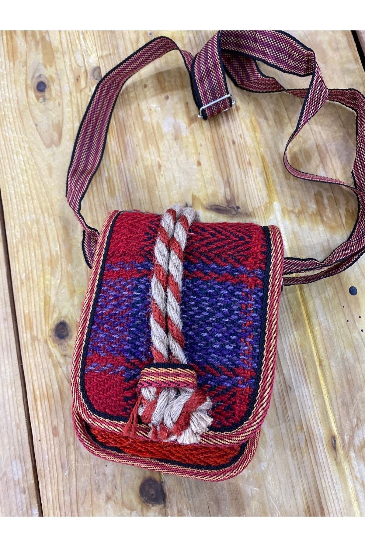 Iran Işi El Yapımı Çok Renkli Günlük Bohem Kilim Küçük Çanta