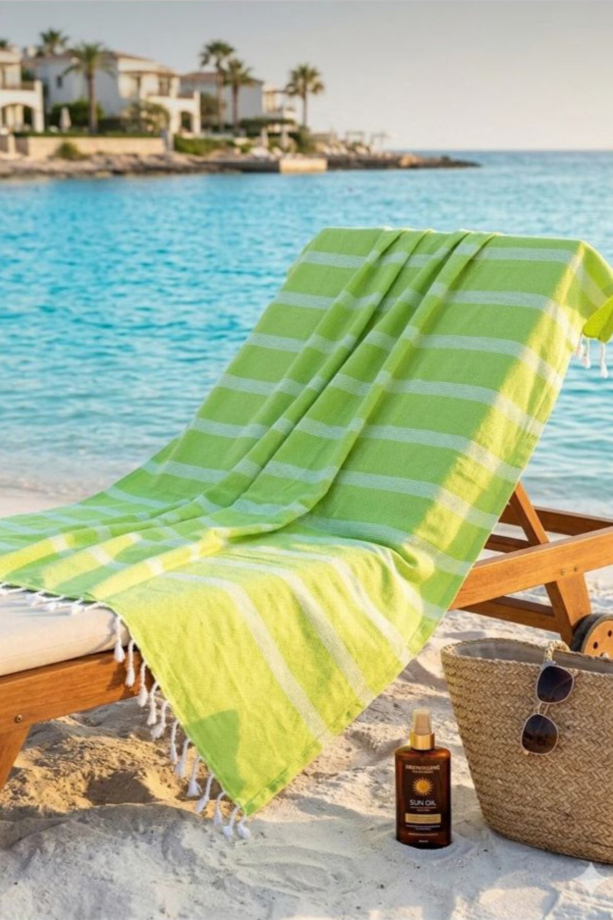 Kleopatra Pamuklu Mint Yeşili 90x190 Peştemal