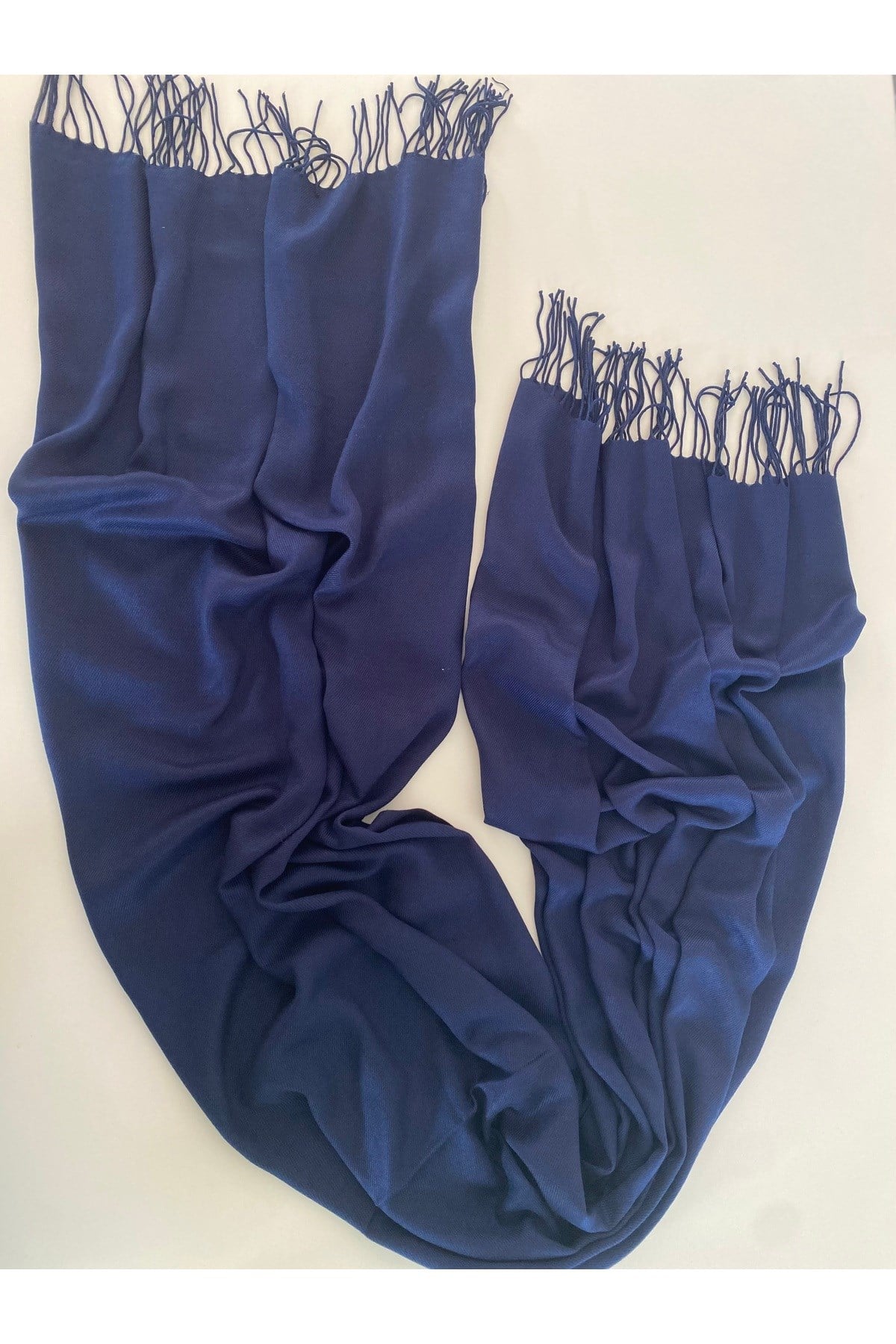 Lacivert Kaşmir Yumuşak Dokulu Omuz Atkısı (Cashmere) Kışlık Kalın Şal