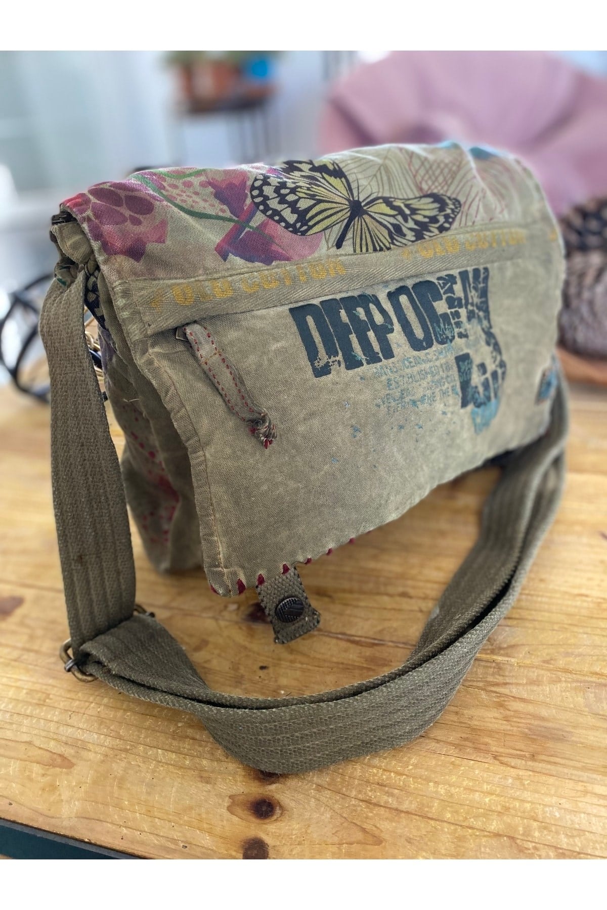Mulater Bag Oil Unisex Omuz Çanta - Laptop Çantası Haki