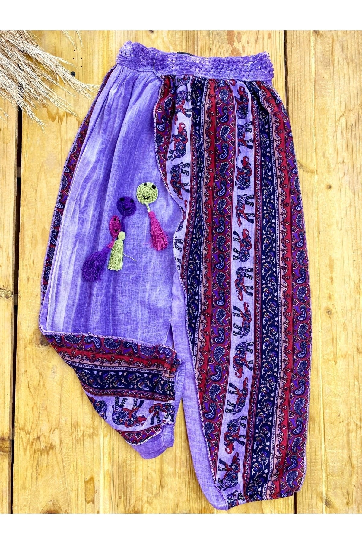 Naturel Mor Çocuk Şalvar