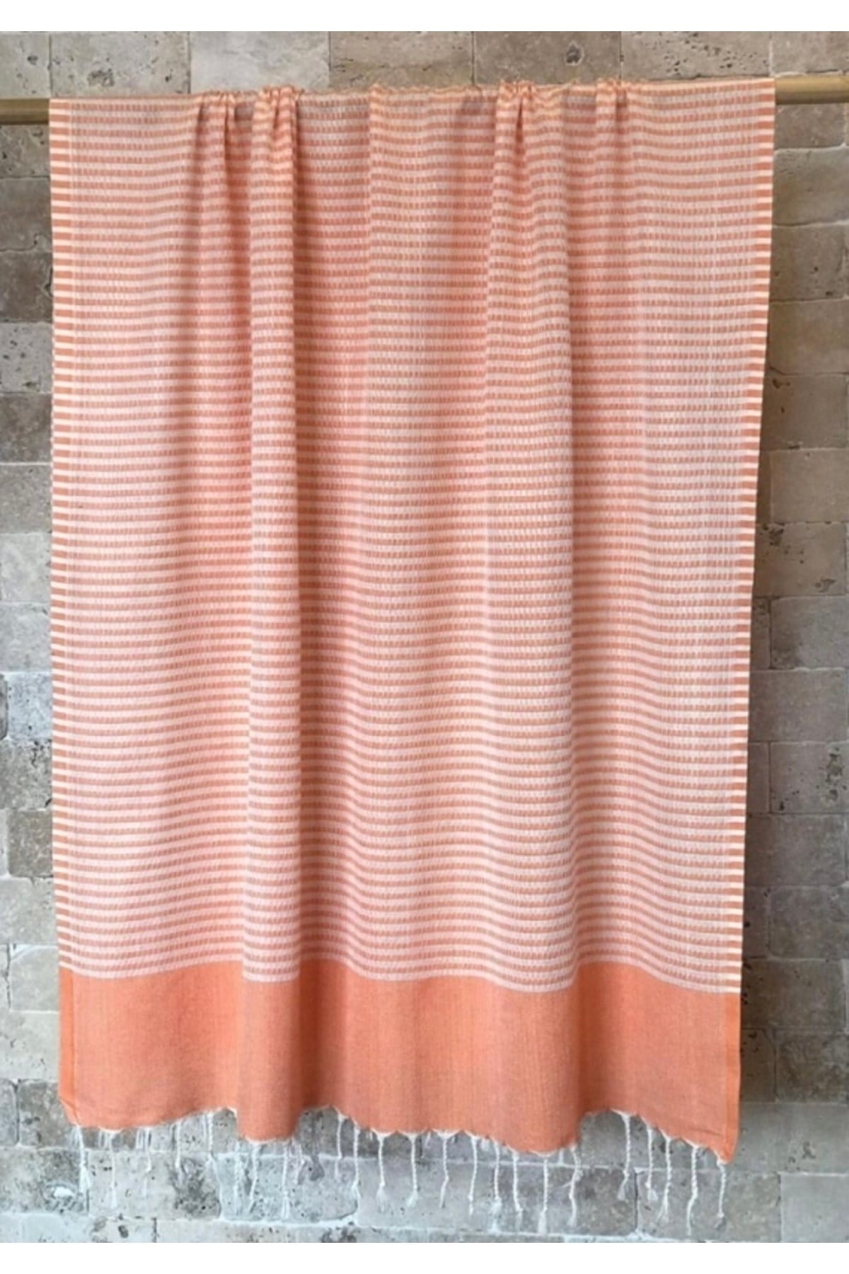 Organik Bambu Turuncu 90x190 Peştemal