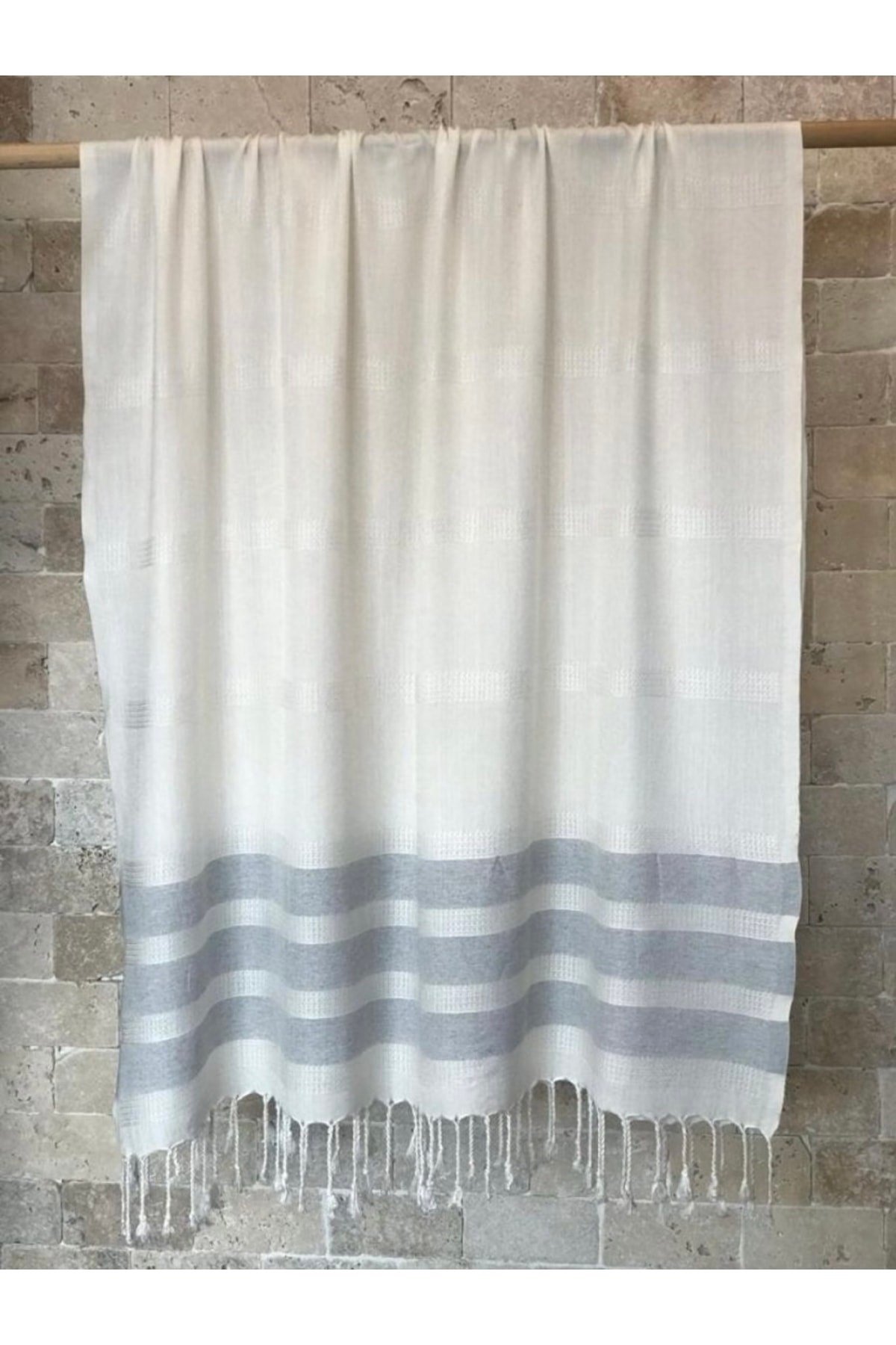 Organik Gri 90x190 Bambu Peştemal