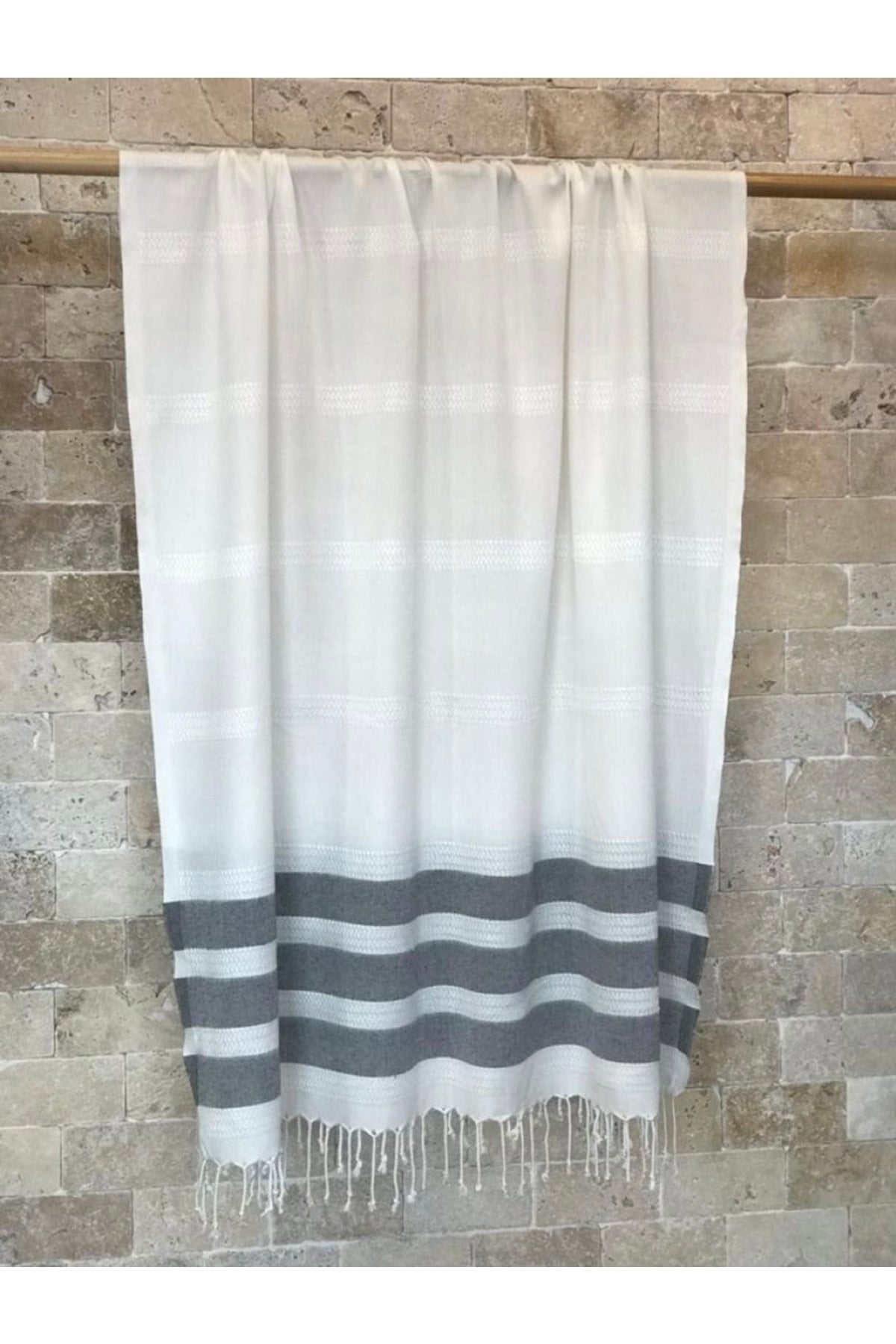 Organik Siyah 90x190 Bambu Peştemal