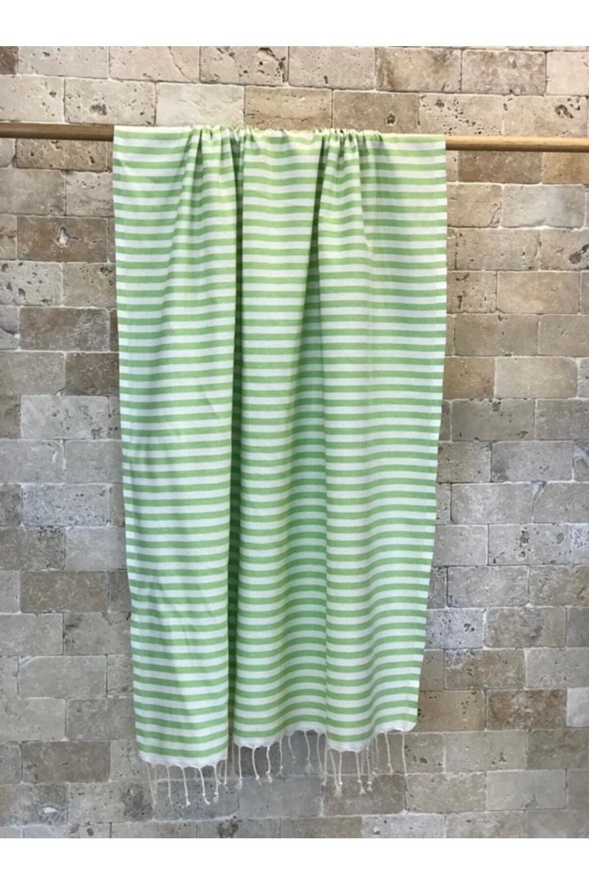 Pamuk Mint Yeşili 90x190 Peştemal Plaj Hamam